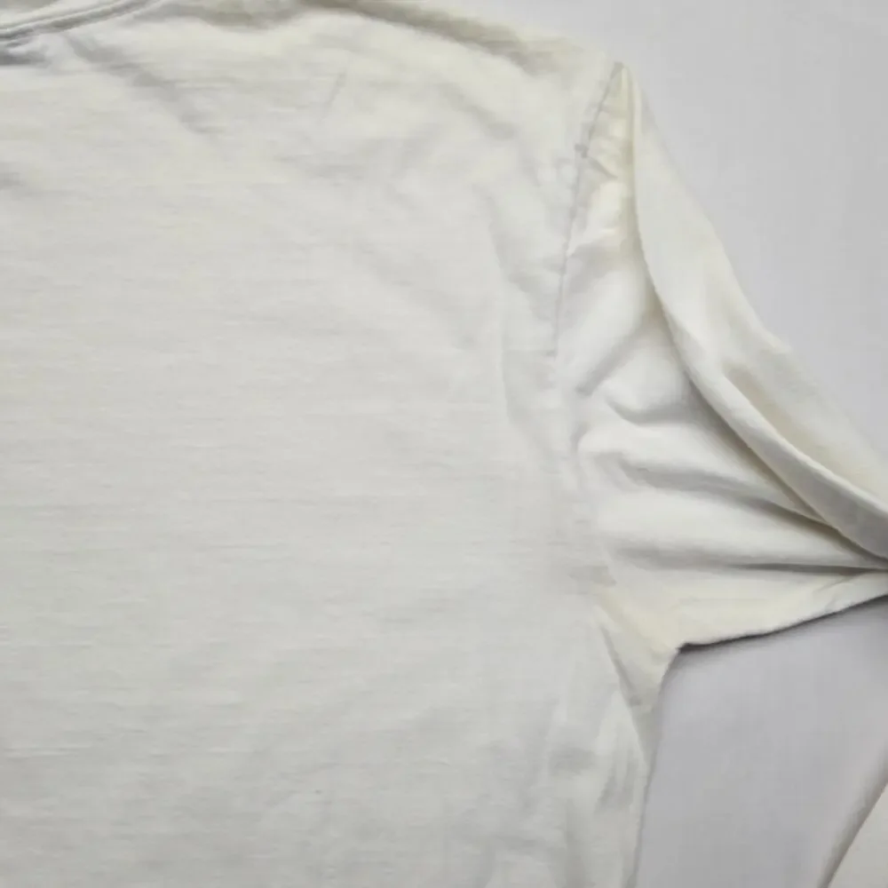 Polo Ralph Lauren Long Sleeve White Shirt Mens Large Embroidered Logo T-shirt